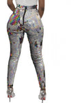"CrC" Weekend RDY Unicorn Realness Sequin Flip Rainbow Pencil Pants