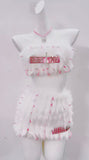 “PINK PUNK SNOWSTORM” 2pc Faux Fur Spiked Set Runway RDY