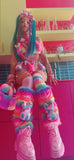 “PEEP DA PEEPS” 3 PC Rainbow Faux Fur Custom RUNWAY RDY Set