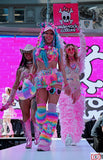 “FLIRTY FLAMINGO CHAPS 7PC Ruffle Rhinestone” + Pink Wig! Runway RDY Set