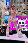 “HELLO-KITTY PRETTY 3PC Pastel Rainbow Faux Fur” Runway RDY Set