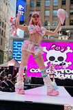 “HELLO-KITTY PRETTY 3PC Pastel Rainbow Faux Fur” Runway RDY Set