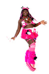 “HELLO-KITTY KUROMI Hot Pink Faux Fur” Runway RDY Set