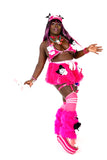 “HELLO-KITTY KUROMI Hot Pink Faux Fur” Runway RDY Set