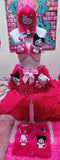 “HELLO-KITTY KUROMI Hot Pink Faux Fur” Runway RDY Set