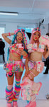 “HELLO-KITTY PRETTY 3PC Pastel Rainbow Faux Fur” Runway RDY Set