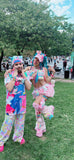 “HELLO-KITTY PRETTY 3PC Pastel Rainbow Faux Fur” Runway RDY Set