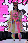 “Custom CARE BEARS RAINBOW SEQUIN Faux Fur COAT”Runway RDY