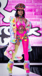 “GANGSTA BARBIE Rhinestone Open BODYSUIT” Runway RDY