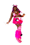 “HELLO-KITTY KUROMI Hot Pink Faux Fur” Runway RDY Set