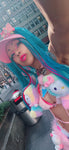 “HELLO-KITTY PRETTY 3PC Pastel Rainbow Faux Fur” Runway RDY Set