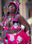 “HELLO-KITTY KUROMI Hot Pink Faux Fur” Runway RDY Set