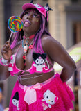 “HELLO-KITTY KUROMI Hot Pink Faux Fur” Runway RDY Set