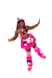 “HELLO-KITTY KUROMI Hot Pink Faux Fur” Runway RDY Set