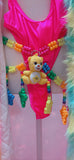 “GANGSTA BARBIE Rhinestone Open BODYSUIT” Runway RDY