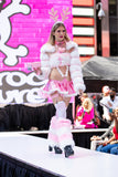 “ANGELIC PINK MARSHMALLOW” Faux Fur Sleeve & Crop Top Runway RDY Set