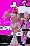 “HELLO-KITTY PRETTY 3PC Pastel Rainbow Faux Fur” Runway RDY Set