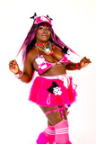 “HELLO-KITTY KUROMI Hot Pink Faux Fur” Runway RDY Set