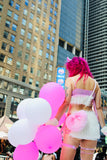 “PINK PUNK SNOWSTORM” 2pc Faux Fur Spiked Set Runway RDY