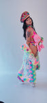 “GANGSTA BARBIE Rhinestone Open BODYSUIT” Runway RDY