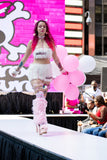 “PINK PUNK SNOWSTORM” 2pc Faux Fur Spiked Set Runway RDY