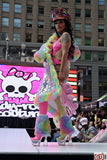 “Custom CARE BEARS RAINBOW SEQUIN Faux Fur COAT”Runway RDY
