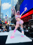 “HELLO-KITTY PRETTY 3PC Pastel Rainbow Faux Fur” Runway RDY Set