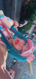 “HELLO-KITTY PRETTY 3PC Pastel Rainbow Faux Fur” Runway RDY Set