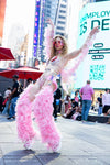 “FLIRTY FLAMINGO CHAPS 7PC Ruffle Rhinestone” + Pink Wig! Runway RDY Set