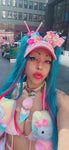 “HELLO-KITTY PRETTY 3PC Pastel Rainbow Faux Fur” Runway RDY Set