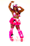 “HELLO-KITTY KUROMI Hot Pink Faux Fur” Runway RDY Set