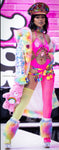 “GANGSTA BARBIE Rhinestone Open BODYSUIT” Runway RDY