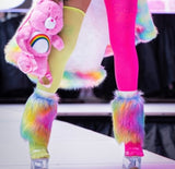 “RAINBOW FAUX FUR Boot Covers” Runway RDY