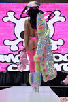 “Custom CARE BEARS RAINBOW SEQUIN Faux Fur COAT”Runway RDY