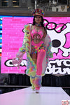 “Custom CARE BEARS RAINBOW SEQUIN Faux Fur COAT”Runway RDY
