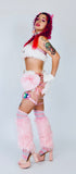 “PINK PUNK SNOWSTORM” 2pc Faux Fur Spiked Set Runway RDY
