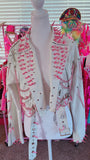 Handmade BARBIE BIKER SPIKED & CHAINED Vegan LEATHER Moto-Style JACKET “Runway RDY”