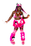 “HELLO-KITTY KUROMI Hot Pink Faux Fur” Runway RDY Set
