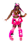 “HELLO-KITTY KUROMI Hot Pink Faux Fur” Runway RDY Set