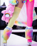 “RAINBOW FAUX FUR Boot Covers” Runway RDY