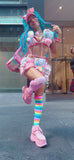 “HELLO-KITTY PRETTY 3PC Pastel Rainbow Faux Fur” Runway RDY Set