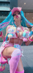 “HELLO-KITTY PRETTY 3PC Pastel Rainbow Faux Fur” Runway RDY Set