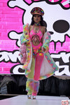 “Custom CARE BEARS RAINBOW SEQUIN Faux Fur COAT”Runway RDY