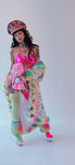 “GANGSTA BARBIE Rhinestone Open BODYSUIT” Runway RDY