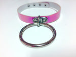 1/2" HOLOGRAPHIC O-RING CHOKER (Pink or Silver)