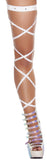 3233 - 100" Solid Leg Strap with Attached Garter & Rhinestone Detail