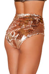 3617 - 1pc Two-Tone High Waisted Sequin Shorts