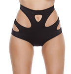 SH3228 - High-Waisted Shorts with Cut out Details