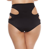 SH3228 - High-Waisted Shorts with Cut out Details