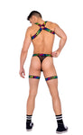 6158 - Mens Pride Thong with Attached Garters